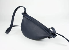 Cute Blue Leather Womens Sling Bag Shoulder Bag Crossbody Saddle Bag for Women