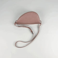 Cute Pink Leather Womens Sling Bag Shoulder Bag Crossbody Saddle Bag for Women