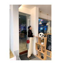 Cute Brown LEATHER Around Side Bag Handmade WOMEN Circle Crossbody BAG Phone Purse FOR WOMEN