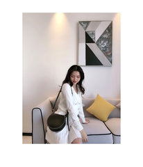 Cute Green LEATHER Around Side Bag Handmade WOMEN Circle Crossbody BAG Phone Purse FOR WOMEN