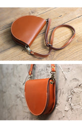 Cute White LEATHER Saddle SHOULDER Bag WOMEN Small Saddle Crossbody Purse FOR WOMEN