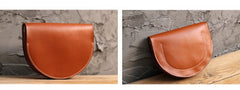 Cute White LEATHER Saddle SHOULDER Bag WOMEN Small Saddle Crossbody Purse FOR WOMEN