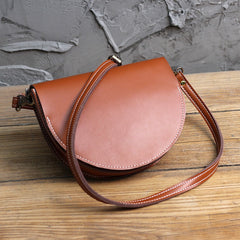 Cute White LEATHER Saddle SHOULDER Bag WOMEN Small Saddle Crossbody Purse FOR WOMEN