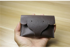 Cute Elephant Women Coffee Leather Coin Wallet Change Wallet Slim Elephant Coin Wallet For Women