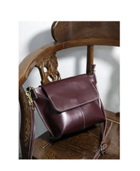 Cute Red LEATHER Side Bag Handmade WOMEN Black Crossbody BAG Phone Purse FOR WOMEN