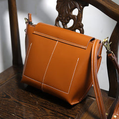 Cute Brown LEATHER Side Bag Handmade WOMEN Brown Crossbody BAG Phone Purse FOR WOMEN