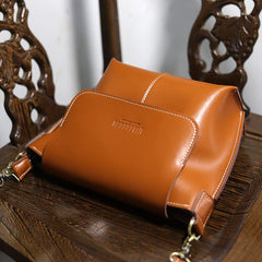 Cute Brown LEATHER Side Bag Handmade WOMEN Brown Crossbody BAG Phone Purse FOR WOMEN