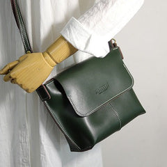 Cute Coffee LEATHER Side Bag Handmade WOMEN Coffee Crossbody BAG Phone Purse FOR WOMEN