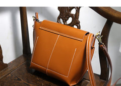 Cute Coffee LEATHER Side Bag Handmade WOMEN Coffee Crossbody BAG Phone Purse FOR WOMEN