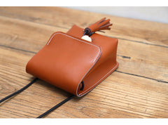 Cute Red LEATHER Small Side Bag Handmade WOMEN Phone Crossbody BAG Purse FOR WOMEN