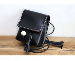 Cute White LEATHER Small Side Bag Handmade WOMEN Phone Crossbody BAG Purse FOR WOMEN