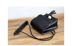 Cute Brown LEATHER Small Side Bag Handmade WOMEN Phone Crossbody BAG Purse FOR WOMEN
