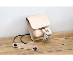 Cute Red LEATHER Small Side Bag Handmade WOMEN Phone Crossbody BAG Purse FOR WOMEN