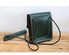 Cute Red LEATHER Small Side Bag Handmade WOMEN Phone Crossbody BAG Purse FOR WOMEN