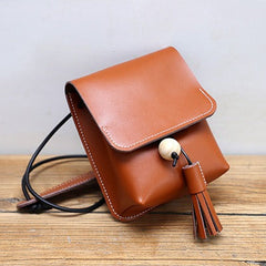 Cute LEATHER Small Side Bag Handmade WOMEN Phone Crossbody BAG Purse FOR WOMEN