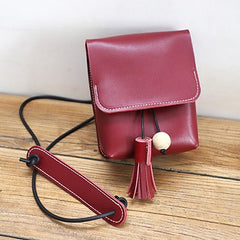 Cute LEATHER Small Side Bag Handmade WOMEN Phone Crossbody BAG Purse FOR WOMEN