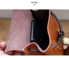 Cute Red LEATHER Small Side Bag Handmade WOMEN Phone Crossbody BAG Purse FOR WOMEN
