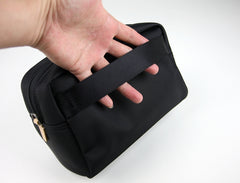 Cute Khaki NYLON Womens Toiletry Shoulder Bag Travel Toiletry Organizer Clutch for Women