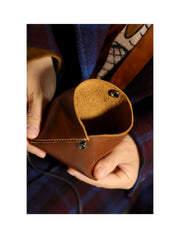 Cute LEATHER Mini Side Bag Brown Handmade WOMEN Crossbody BAG Phone Purse FOR WOMEN