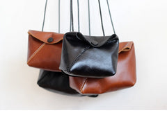 Cute LEATHER Mini Side Bag Green Handmade WOMEN Crossbody BAG Phone Purse FOR WOMEN