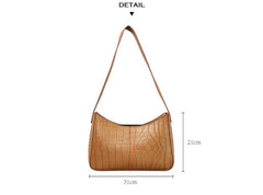 Cute LEATHER Side Bag Brown WOMEN SHOULDER BAG Handbag Purse FOR WOMEN