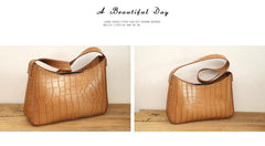 Cute LEATHER Side Bag Brown WOMEN SHOULDER BAG Handbag Purse FOR WOMEN