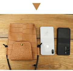 Cute LEATHER Small Side Bag Black Crocodile Pattern WOMEN Crossbody BAG Purse FOR WOMEN