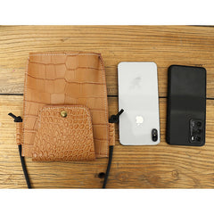 Cute LEATHER Small Side Bag Black Crocodile Pattern WOMEN Crossbody BAG Purse FOR WOMEN