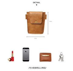 Cute LEATHER Small Side Bag Black Crocodile Pattern WOMEN Crossbody BAG Purse FOR WOMEN