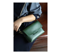 Cute LEATHER Small Side Bag Green WOMEN SHOULDER BAG Small Handmade Crossbody Purse FOR WOMEN