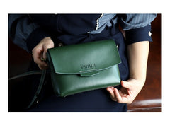 Cute LEATHER Small Side Bag Green WOMEN SHOULDER BAG Small Handmade Crossbody Purse FOR WOMEN