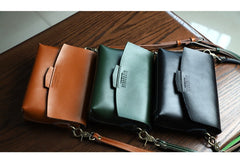 Cute LEATHER Small Side Bag Green WOMEN SHOULDER BAG Small Handmade Crossbody Purse FOR WOMEN