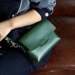 Cute LEATHER Small Side Bag Green WOMEN SHOULDER BAG Small Handmade Crossbody Purse FOR WOMEN