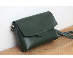 Cute LEATHER Small Side Bag Green WOMEN SHOULDER BAG Small Handmade Crossbody Purse FOR WOMEN