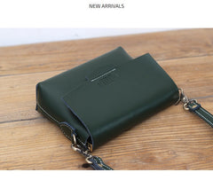 Cute LEATHER Small Side Bag Green WOMEN SHOULDER BAG Small Handmade Crossbody Purse FOR WOMEN