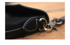 Cute LEATHER Small Side Bag Black WOMEN SHOULDER BAG Small Handmade Crossbody Purse FOR WOMEN