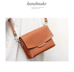 Cute LEATHER Small Side Bag Black WOMEN SHOULDER BAG Small Handmade Crossbody Purse FOR WOMEN