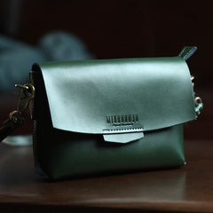 Cute LEATHER Small Side Bag Green WOMEN SHOULDER BAG Small Handmade Crossbody Purse FOR WOMEN