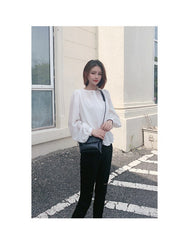 Cute LEATHER Small Side Bag White Handmade WOMEN Crossbody BAG Phone Purse FOR WOMEN