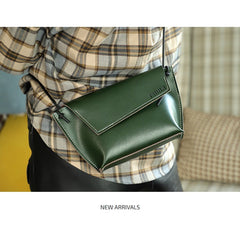 Cute LEATHER Small Side Bag White Handmade WOMEN Crossbody BAG Phone Purse FOR WOMEN