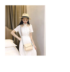 Cute LEATHER Small Side Bag Black Handmade WOMEN Crossbody BAG Phone Purse FOR WOMEN