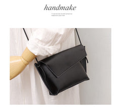 Cute LEATHER Small Side Bag Brown Handmade WOMEN Crossbody BAG Phone Purse FOR WOMEN