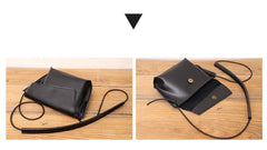 Cute LEATHER Small Side Bag White Handmade WOMEN Crossbody BAG Phone Purse FOR WOMEN