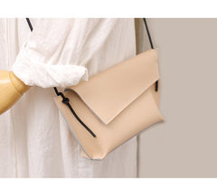 Cute LEATHER Small Side Bag Brown Handmade WOMEN Crossbody BAG Phone Purse FOR WOMEN