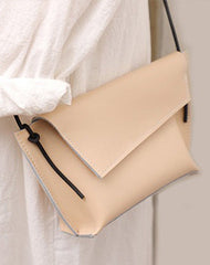 Cute LEATHER Small Side Bag Brown Handmade WOMEN Crossbody BAG Phone Purse FOR WOMEN