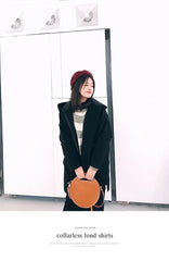 Cute Round LEATHER Handbag Brown WOMEN Circle SHOULDER BAG Small Crossbody Purse FOR WOMEN