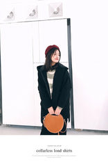 Cute Round LEATHER Handbag Black WOMEN Circle SHOULDER BAG Small Crossbody Purse FOR WOMEN