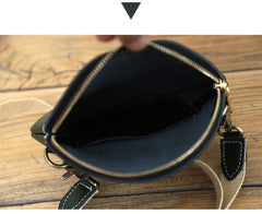 Cute Round LEATHER Small Side Bag Green WOMEN Circle SHOULDER BAG Small Crossbody Purse FOR WOMEN