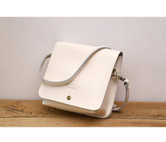 Cute Black LEATHER Square Side Bag Handmade WOMEN Phone Crossbody BAG Purse FOR WOMEN