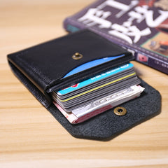 Cute Women Black Leather Billfold Card Wallet Coin Wallets Mini Change Wallets For Women